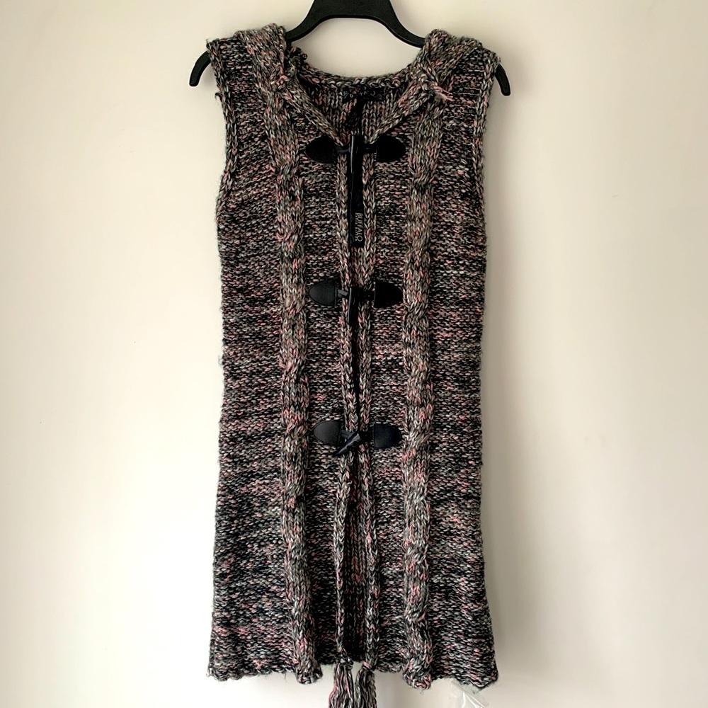 Buffalo by Bitton Long Knit Sweater Vest.